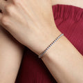 Interlink CZs 925 Sterling Silver Bracelet