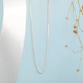 Interlocked Shimmering Rhodium Plated 925 Silver Chain