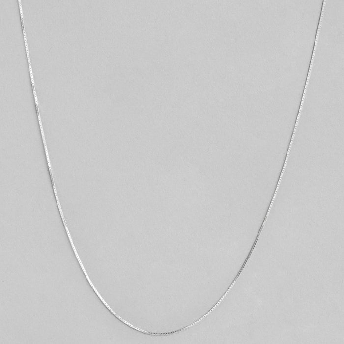 Interlocked Shimmering Rhodium Plated 925 Silver Chain