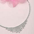Iridescent Elegance CZ Rhodium-Plated 925 Sterling Silver Necklace