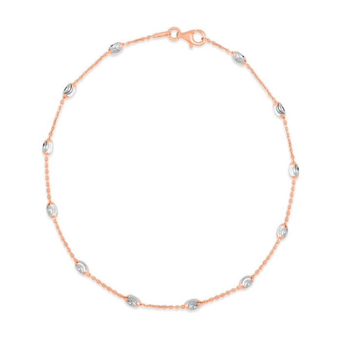 Italian 925 Silver Anklets in Rose Gold