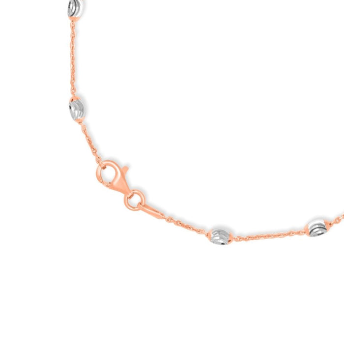 Italian 925 Silver Anklets in Rose Gold