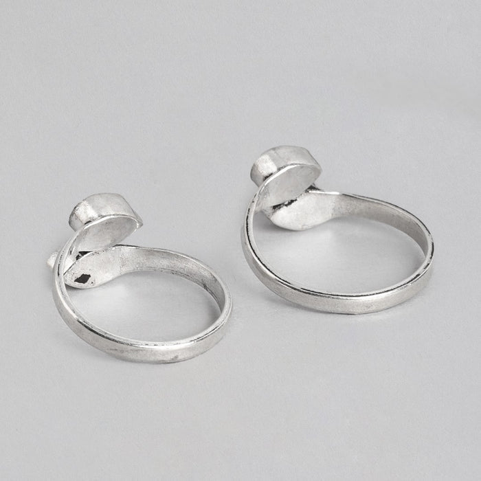 Jeweled Harmony Silver-Plated 925 Sterling Silver Toe Ring