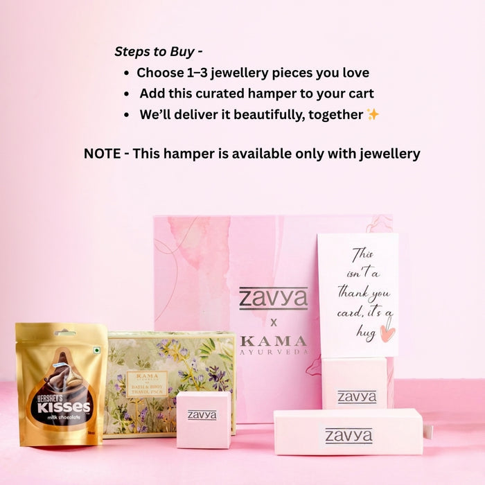 KAMA Ayurveda x Zavya Gift Hamper (Only Hamper Add Jewelry Separately)