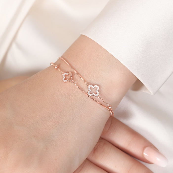 KAMA x Zavya Charming Duo Rose Gold Plated 925 Sterling Silver Bracelet