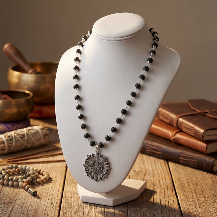 Karungali mala in with Konark Chakra