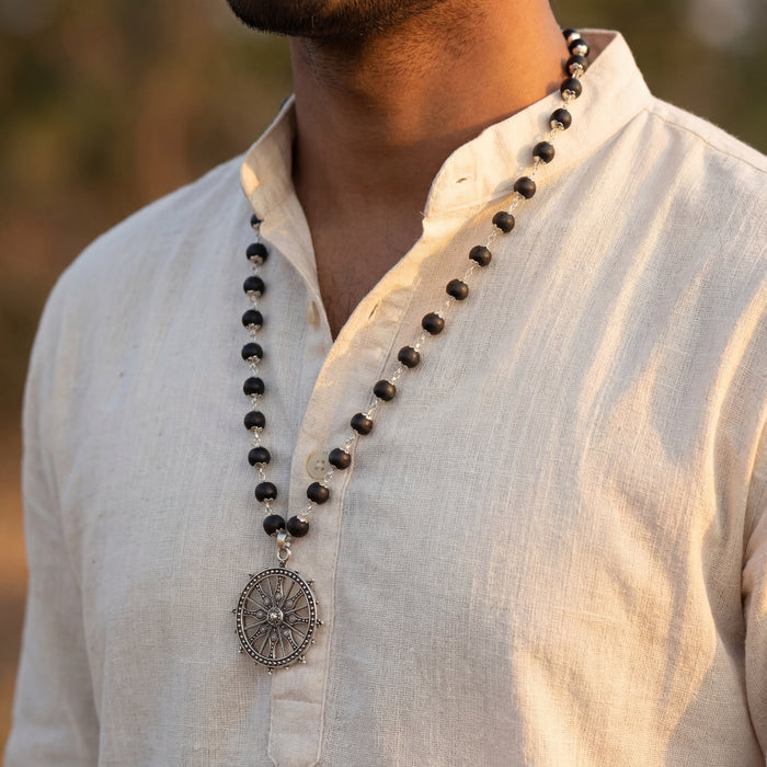 Karungali mala in with Konark Chakra - view 3