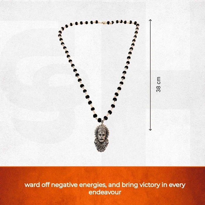 Karungali Mala with Hanuman Face - Silver - view 3