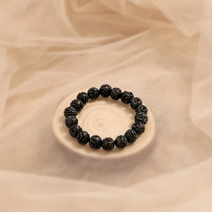 Karungali Malai Bracelet with design Engraved with Govt. Certification