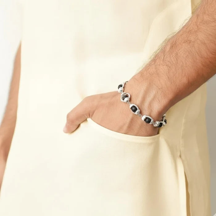 Karungali Malai Bracelet with Silver Cap with Govt. Certification - view 3