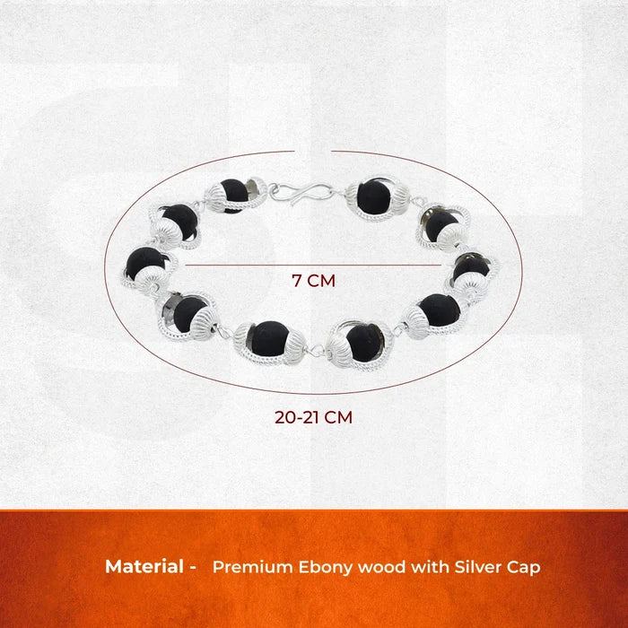 Karungali Malai Bracelet with Silver Cap with Govt. Certification - view 4