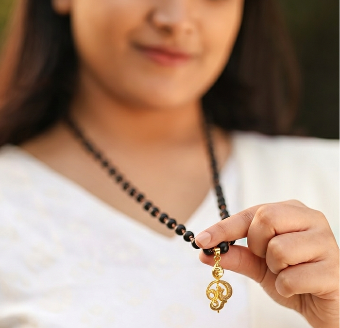 Karungali Malai (Copper wire) with Vel Pendant - view 2