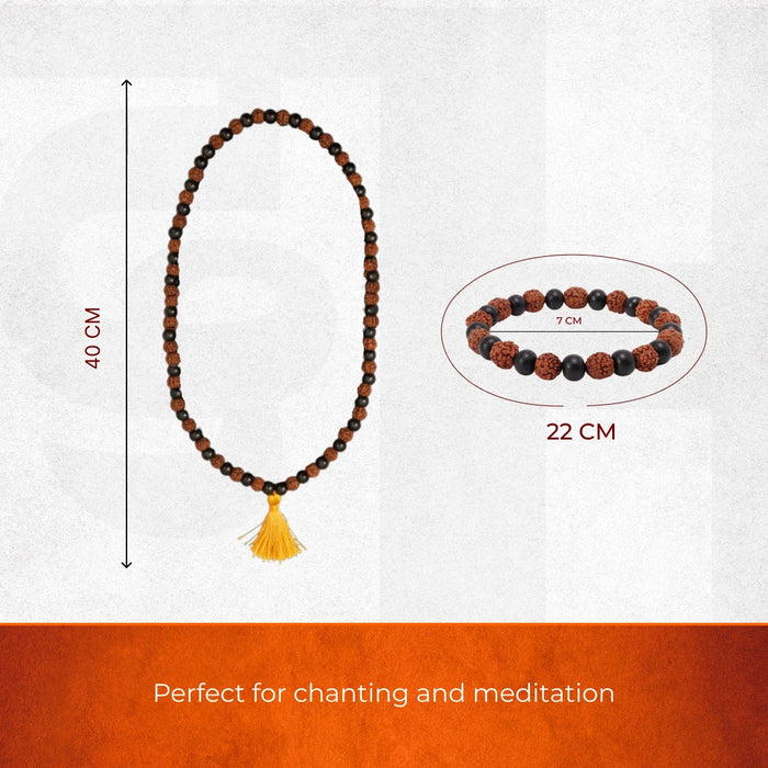 Karungali Rudraksha Mala & Bracelet