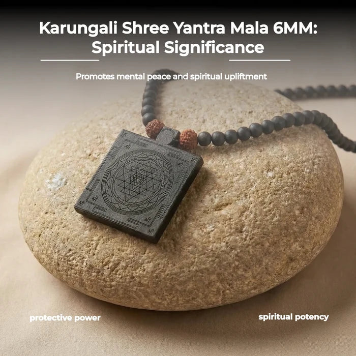 Karungali Shree Yantra Mala 6MM | Prosperity & Abundance - view 3