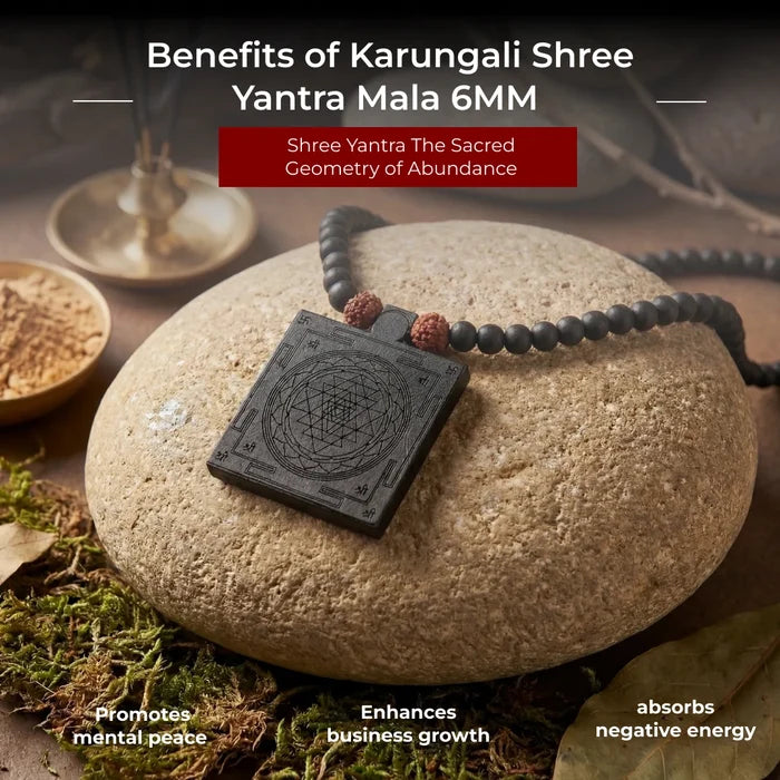 Karungali Shree Yantra Mala 6MM | Prosperity & Abundance - view 4