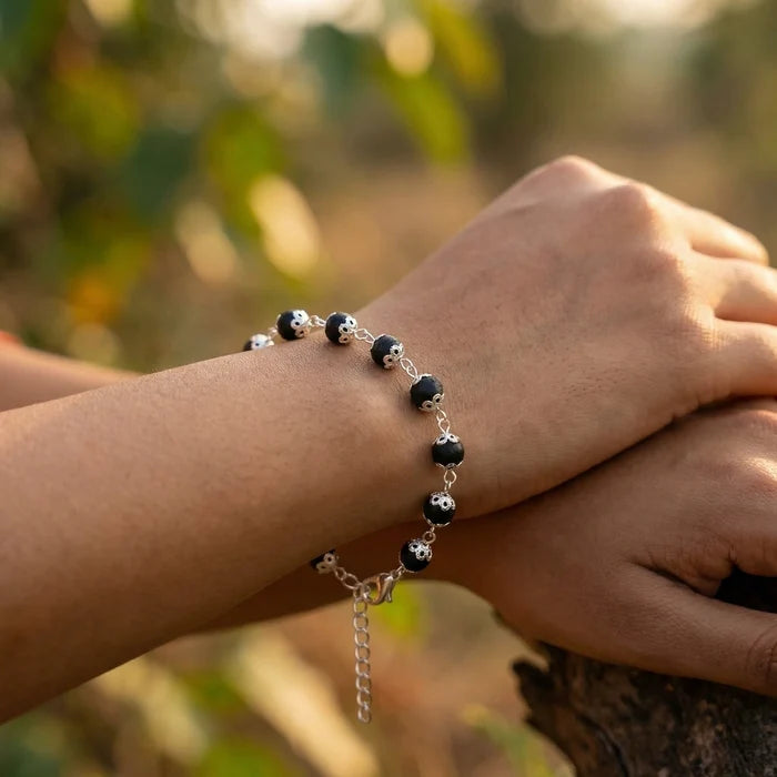 Karungali Silver Cap Bracelet for Women - view 2