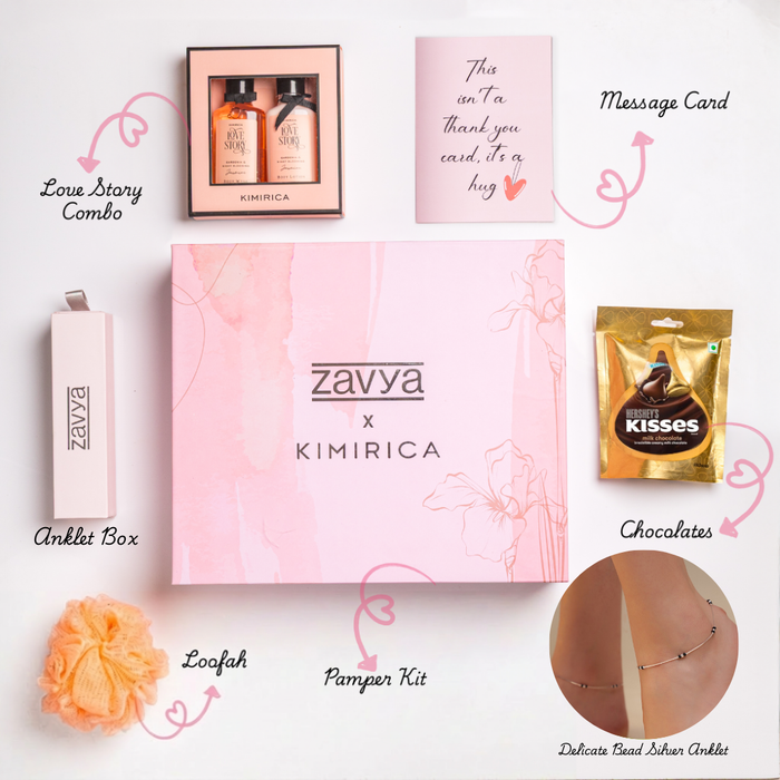 Kimirica x Zavya Delicate Bead Silver Anklet