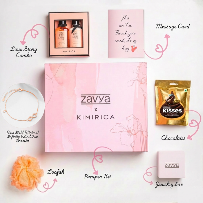 Kimirica x Zavya Rose Gold Minimal Infinity 925 Silver Bracelet