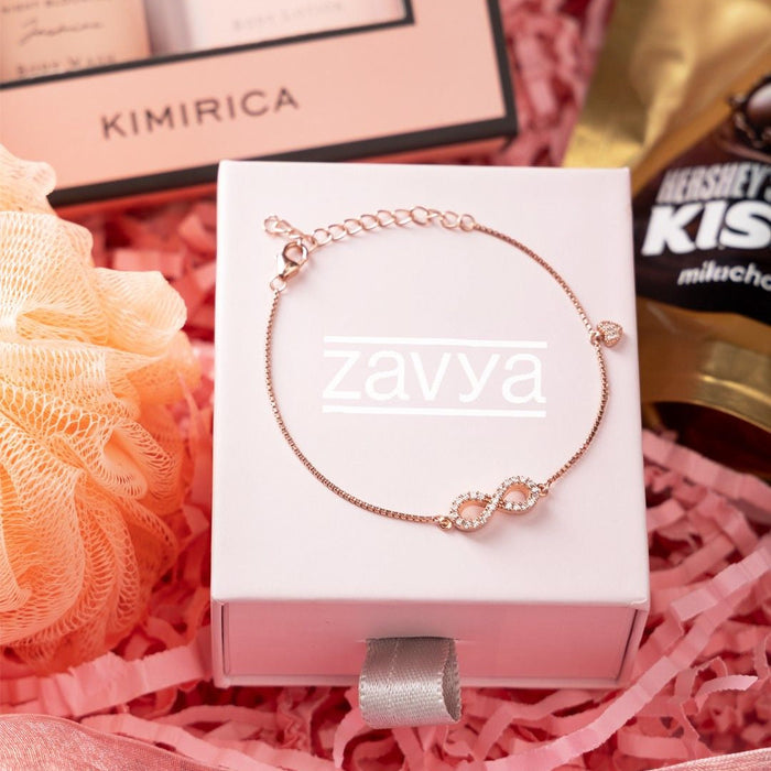 Kimirica x Zavya Rose Gold Minimal Infinity 925 Silver Bracelet