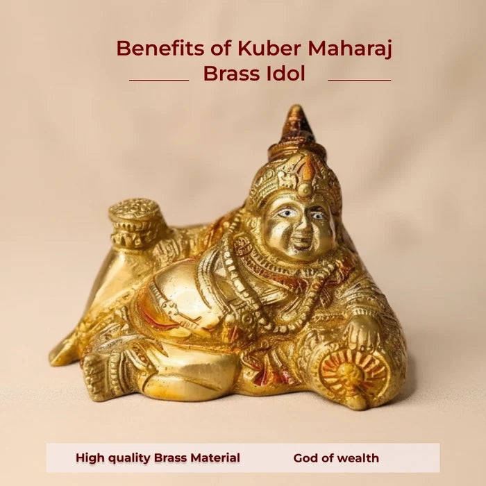 Kuber Maharaj Brass Idol - view 3