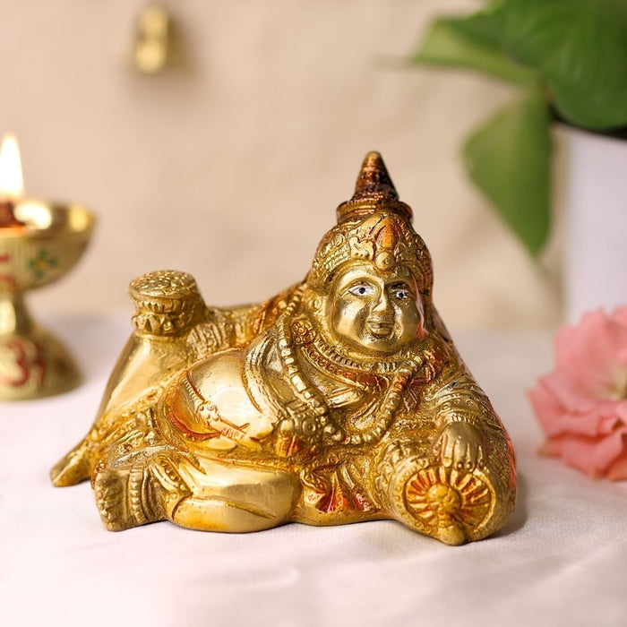 Kuber Maharaj Brass Idol - view 4