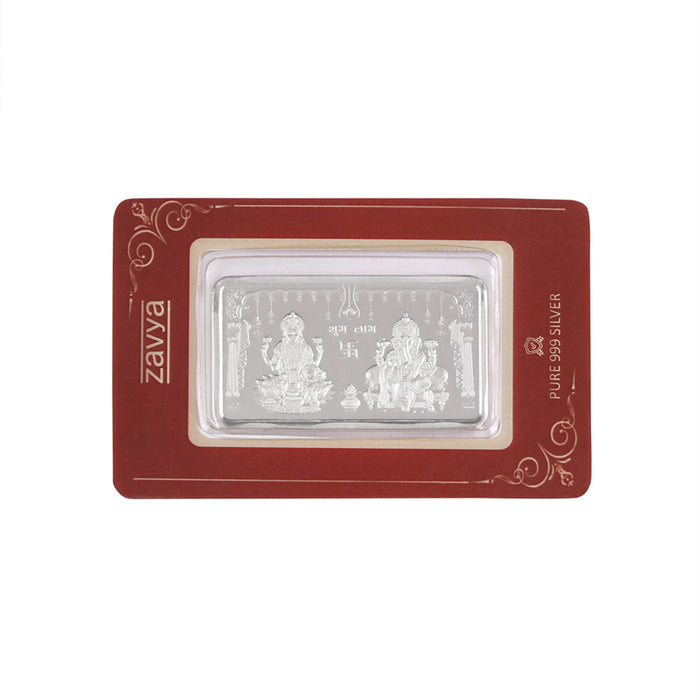 Lakshmi and Ganesha 999 Silver Bar- 20 gm
