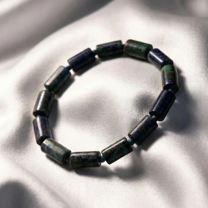Lapis Lazuli Rectangular Stone Bracelet