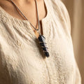 Lapis Lazuli Stone Locket with Chain - view 3