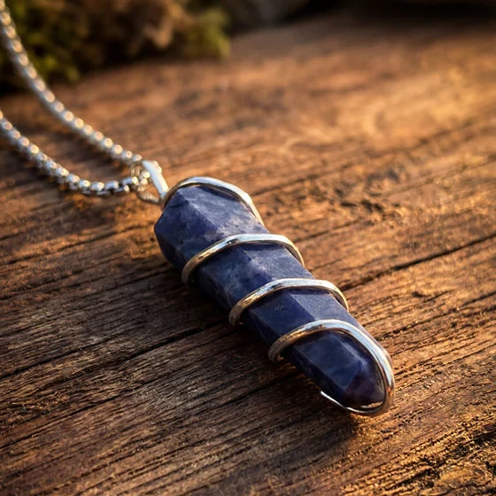 Lapis Lazuli Stone Locket with Chain - view 5