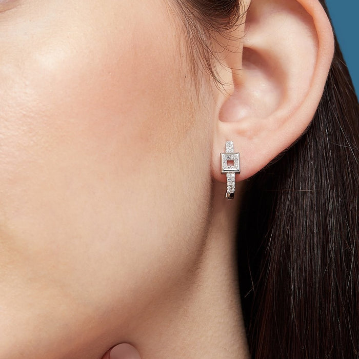 Lavish and Luxurious Silver Huggie 925 Silver Earrings