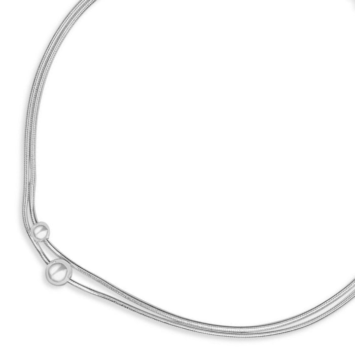 925 Sterling Silver layered chain anklet with soft beads for women. Dainty everyday silver jewellery – Zavya
