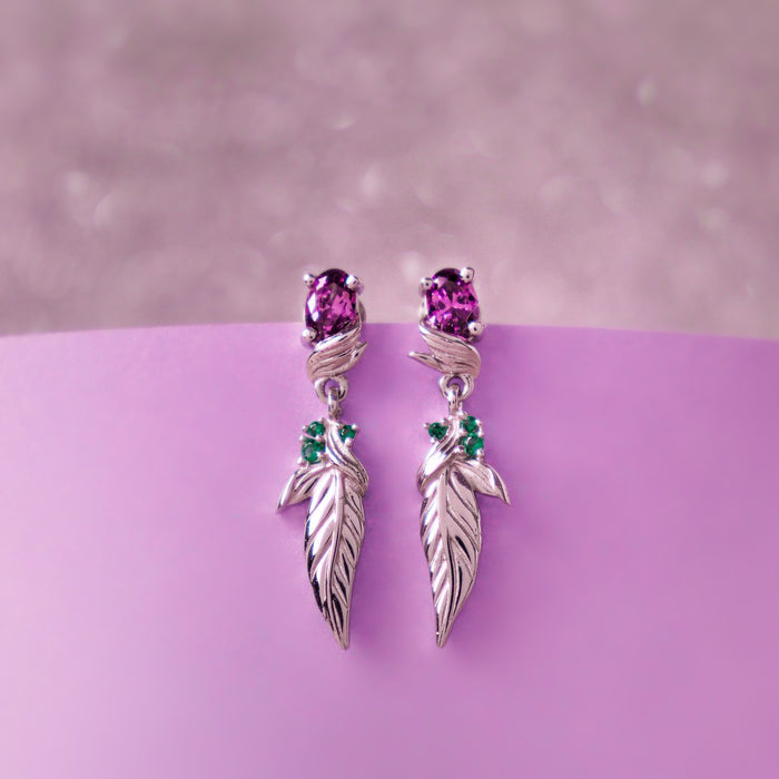 Leaf 925 Sterling Silver Drop Earring
