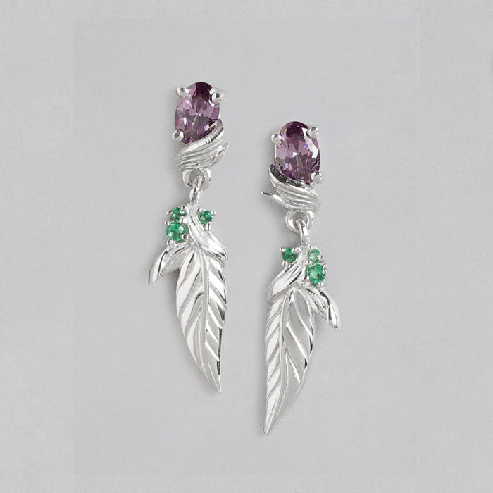 Leaf 925 Sterling Silver Drop Earring