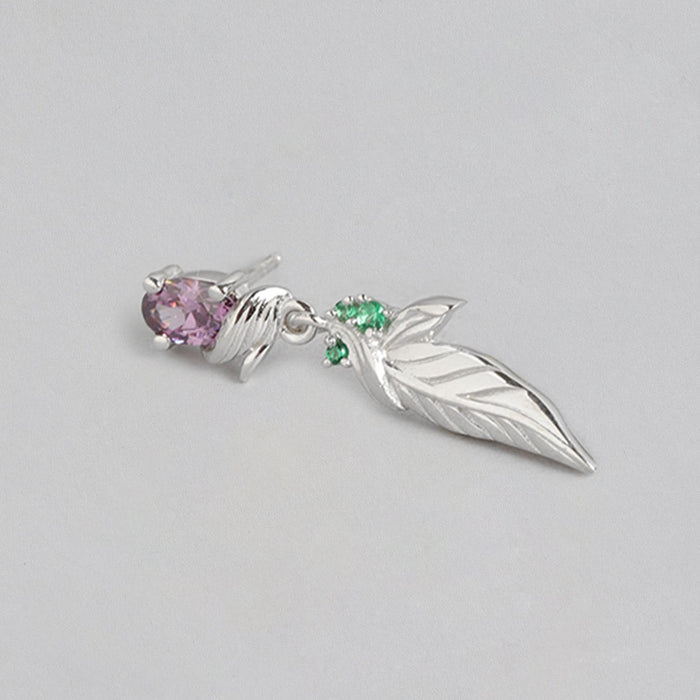 Leaf 925 Sterling Silver Drop Earring