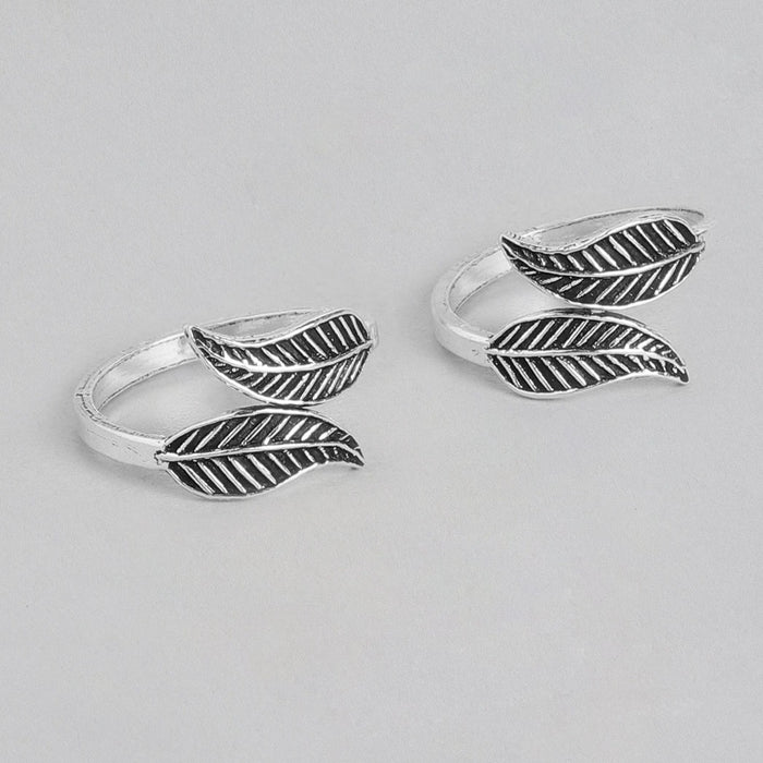 Leaf Cut 925 Sterling Silver Toe Ring