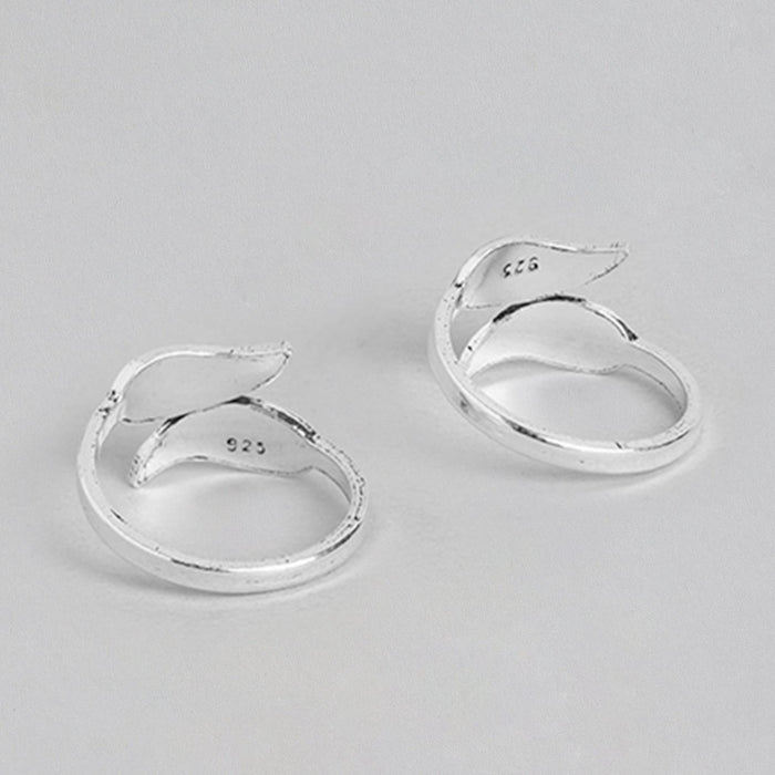 Leaf Cut 925 Sterling Silver Toe Ring