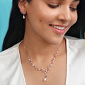 925 Sterling Silver Leaf Drop Rose Gold Plated 925 Sterling Silver Jewelry Set for Women – Zavya