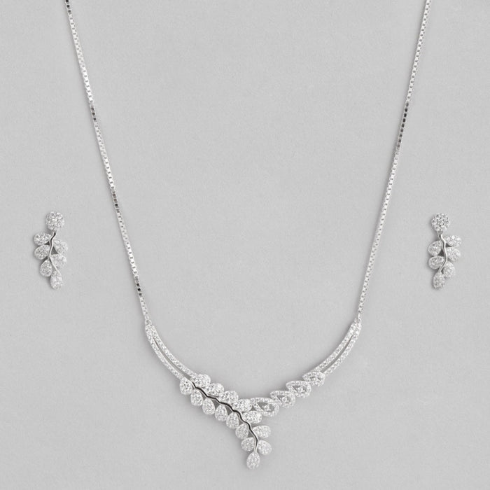 Leaf-Droplet 925 Silver Jewellery Set