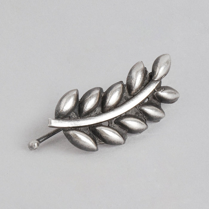 Leaflet Oxidised 925 Sterling Silver Earcuffs