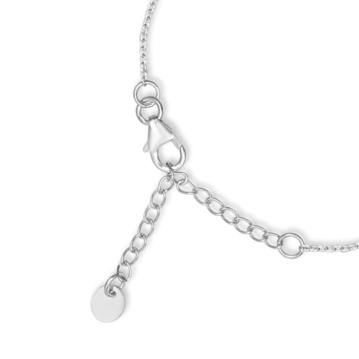 Adjustable lobster clasp and extender chain on a women's 925 Sterling Silver bracelet. – Zavya
