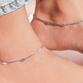 Leafy Multistring Chained 925 Sterling Silver Anklet