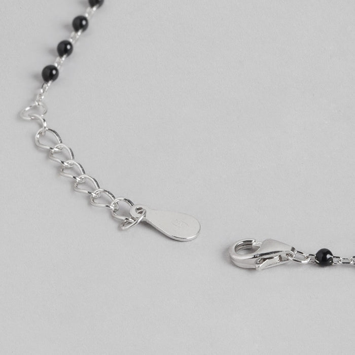 Leafy Radiance Rhodium-Plated CZ 925 Sterling Silver Bracelet