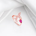 Leafy Rose Gold Plated 925 Sterling Silver Ring