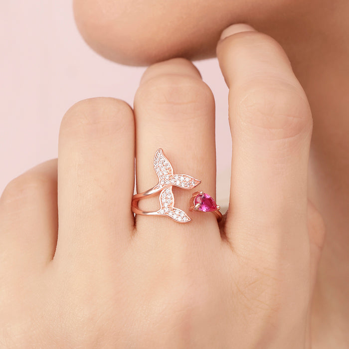 Leafy Rose Gold Plated 925 Sterling Silver Ring