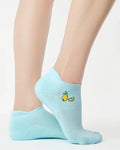 Lemons Full Foot Grip Socks Sky