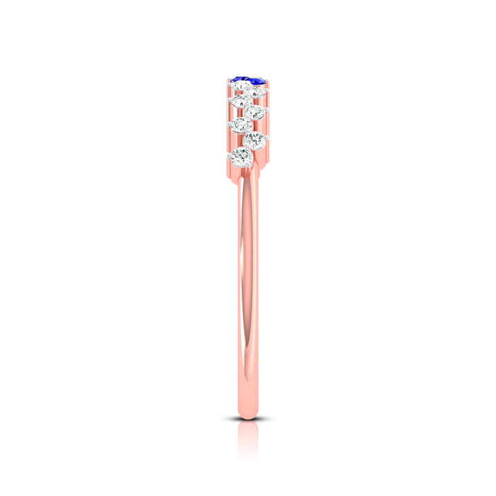 Lily Gold Band Ring with Lab-Grown Diamonds