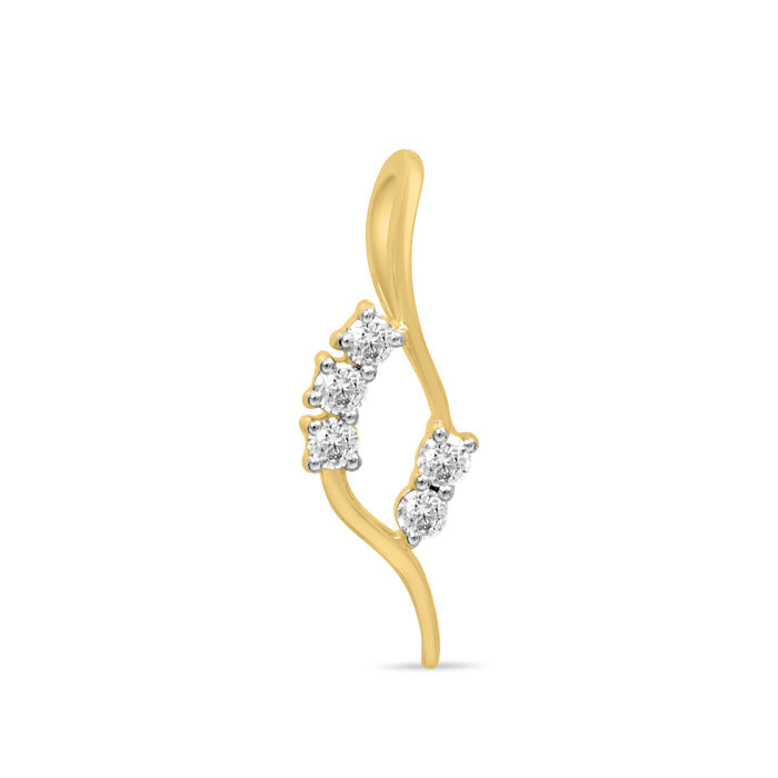 Lily Gold Pendant with Lab-Grown Diamonds without Chain