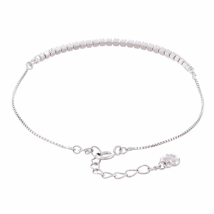 Linear Sleek Zircon 925 Silver Bracelet