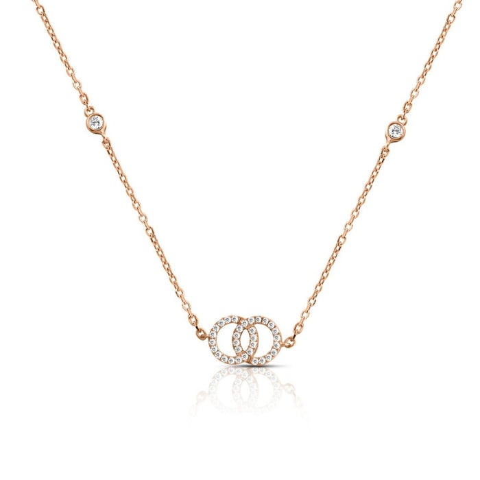 Linked Destiny Rose Gold Plated 925 Sterling Silver Jewellery Set