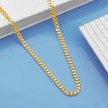 Linked Gold Plated 925 Sterling Silver Curb Chain for Him